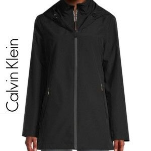 CALVIN KLEIN Black Flex Tech Hooded Jacket size XS